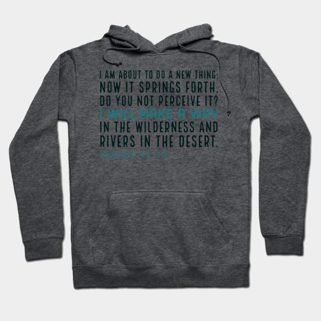 Isaiah 43:19 Hoodie by MSBoydston